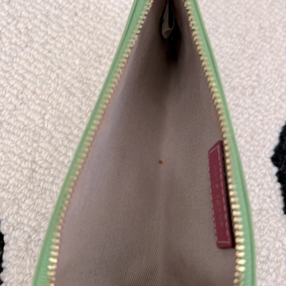 Kate Spade Green Wristlet Pouch w/Pencils, Ruler, Erasers, Sharpeners